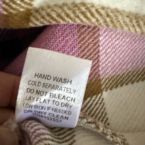 BAILEY ROSE OVERSIDE PLAID Shacket PINK & CREAM– SIZE L - Picture 10 of 10